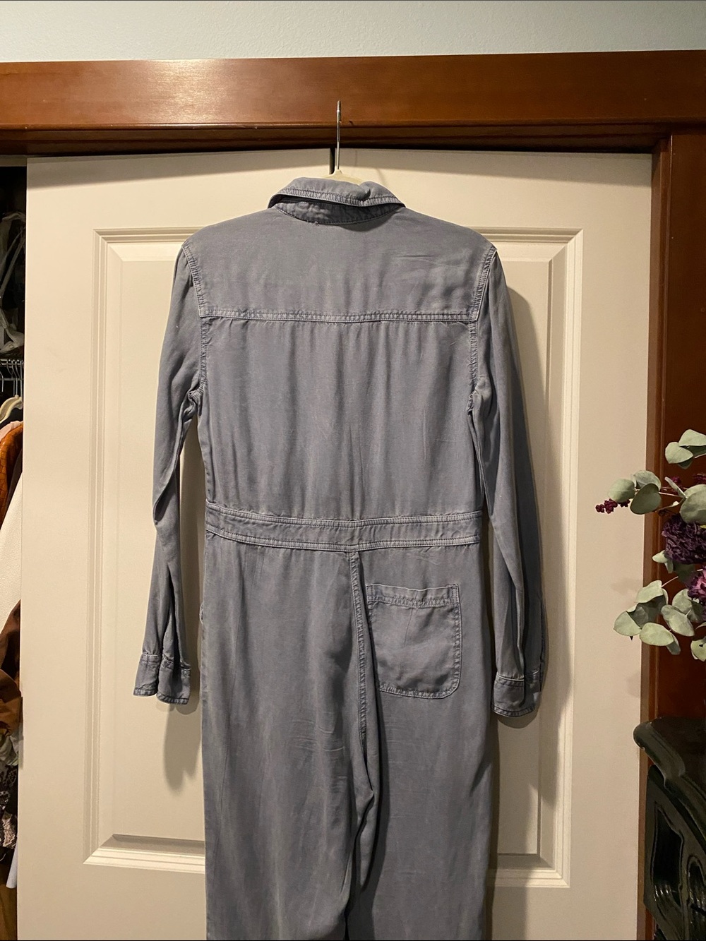 Treasure & Bond Utility Boiler Suit. Washed Denim Jumpsuit. Blue/Grey. Size XS. - Picture 4 of 11